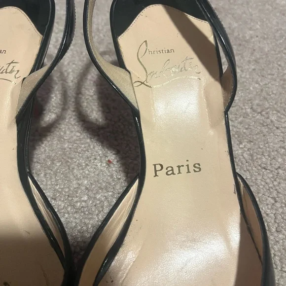 Christian Louboutin Black Patent Leather Heels - Picture 5 of 16